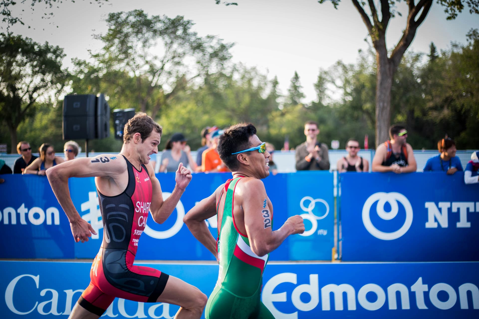 Running stage of triathlon