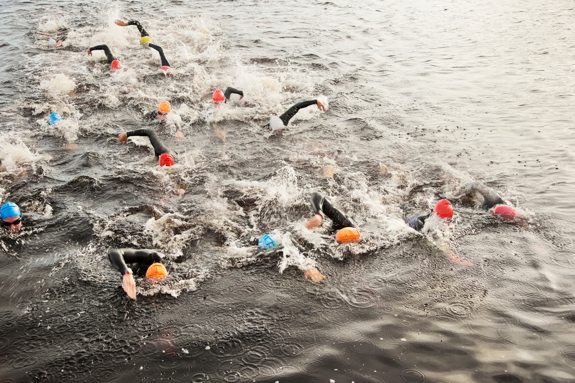 Open water swimming in triathlon